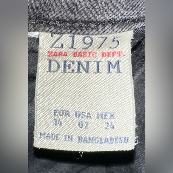 🖤FINAL SALE🖤 Zara Z1975 Skinny Jeans Black Mid Rise Size 2 — Slim Fit Classic - Picture 11 of 11
